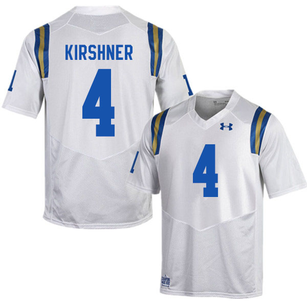Men #4 Blake Kirshner UCLA Bruins College Football Jerseys Sale-White - Click Image to Close